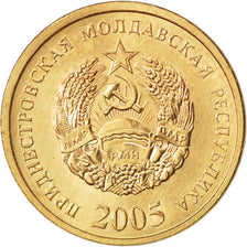 Transnistria, 50 Kopeks, 2005, KM #53a, MS(63), Brass plated steel, 19, 2.72