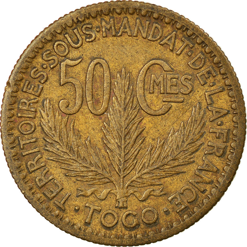 Coin, Togo, 50 Centimes, 1924, Paris, EF(40-45), Aluminum-Bronze, KM:1