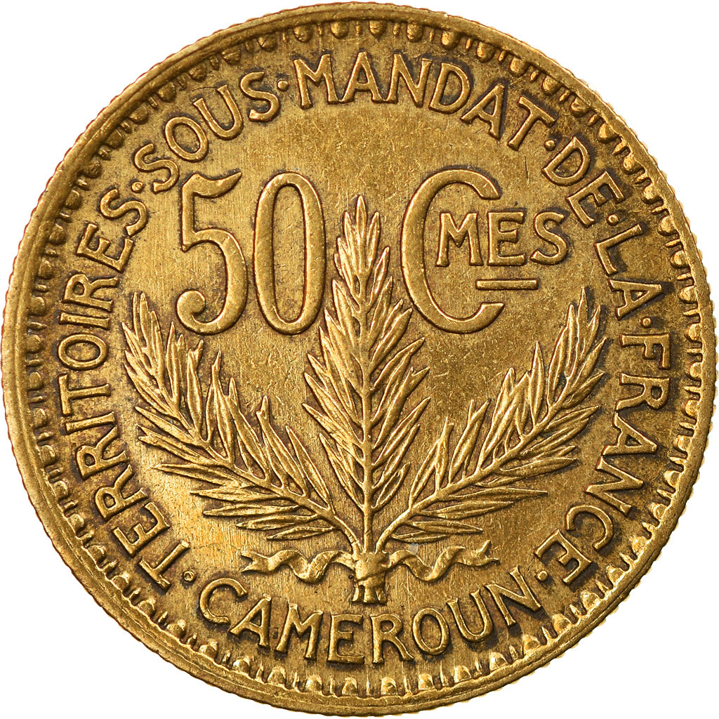 Münze, Kamerun, 50 Centimes, 1925, Paris, SS, Aluminum-Bronze, KM:1