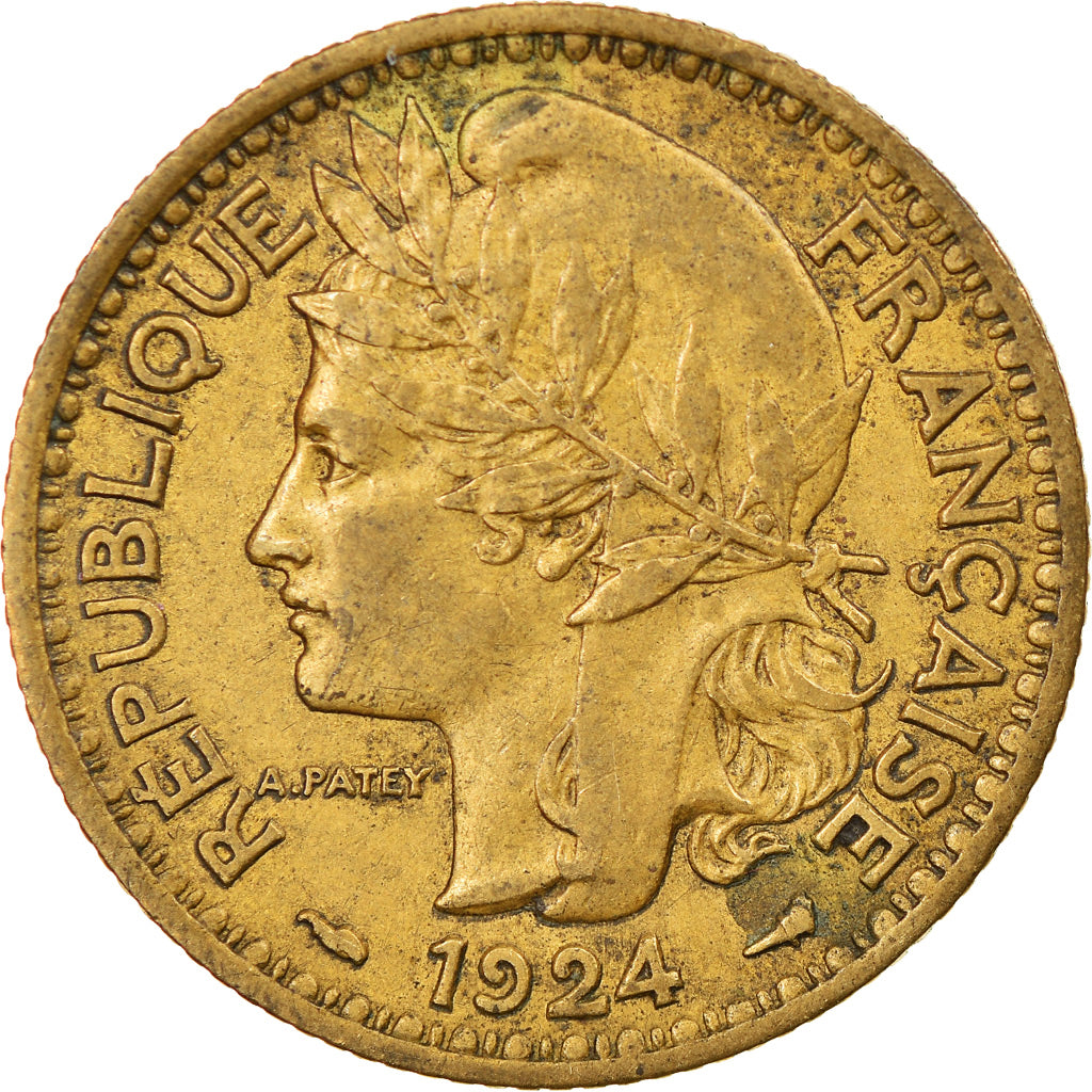 Coin, Togo, Franc, 1924, Paris, EF(40-45), Aluminum-Bronze, KM:2