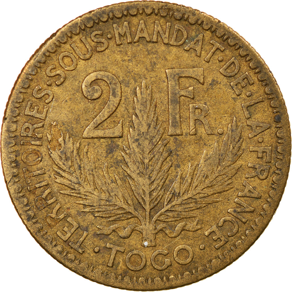 Coin, Togo, 2 Francs, 1925, Paris, VF(20-25), Aluminum-Bronze, KM:3