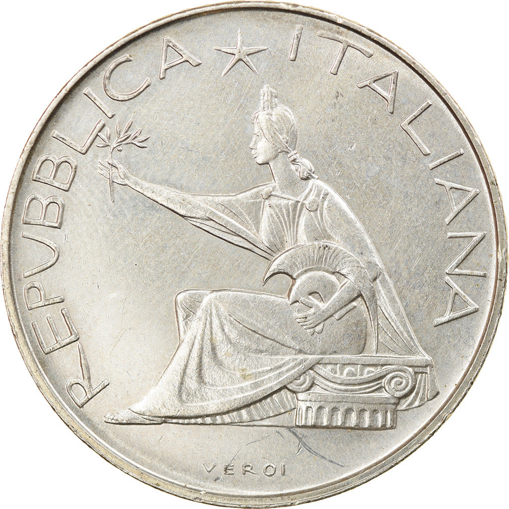 Coin, Italy, 500 Lire, 1961, Rome, AU(55-58), Silver, KM:99