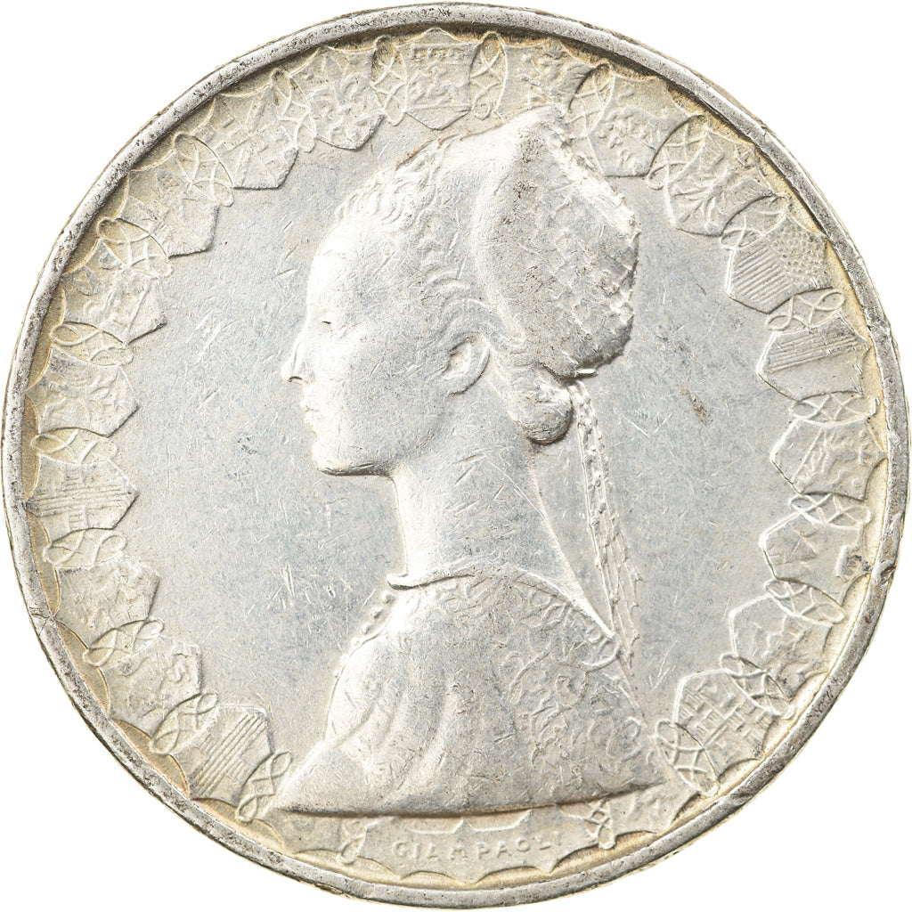 Coin, Italy, 500 Lire, 1958, Rome, EF(40-45), Silver, KM:98