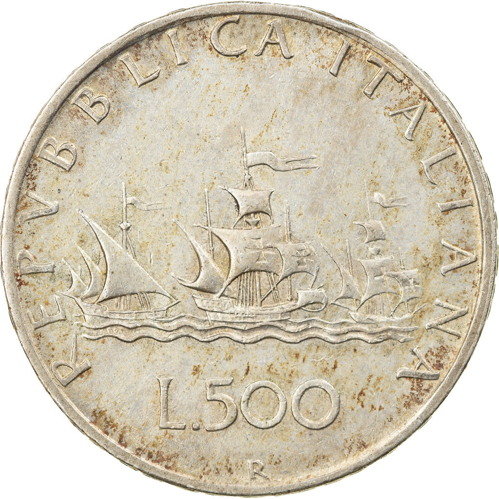 Coin, Italy, 500 Lire, 1960, Rome, EF(40-45), Silver, KM:98