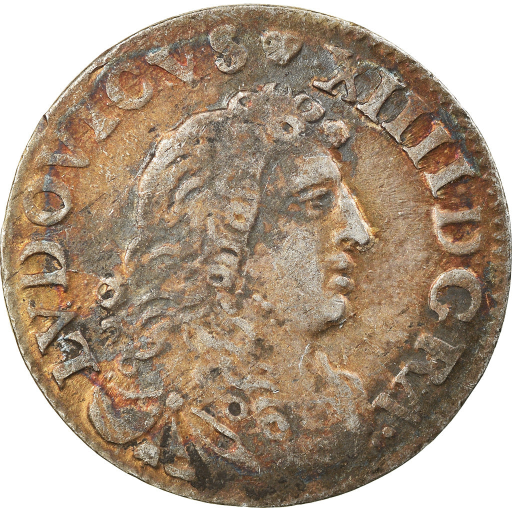 Moneta, Francja, Louis XIV, 4 Sols dits « des Traitants », 4 Sols, 1677