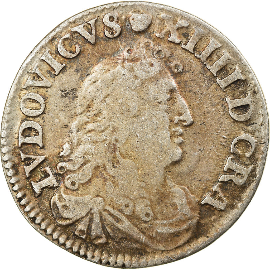 Coin, France, Louis XIV, 4 Sols des Traitants, 1675, Vimy, VF(30-35), Silver