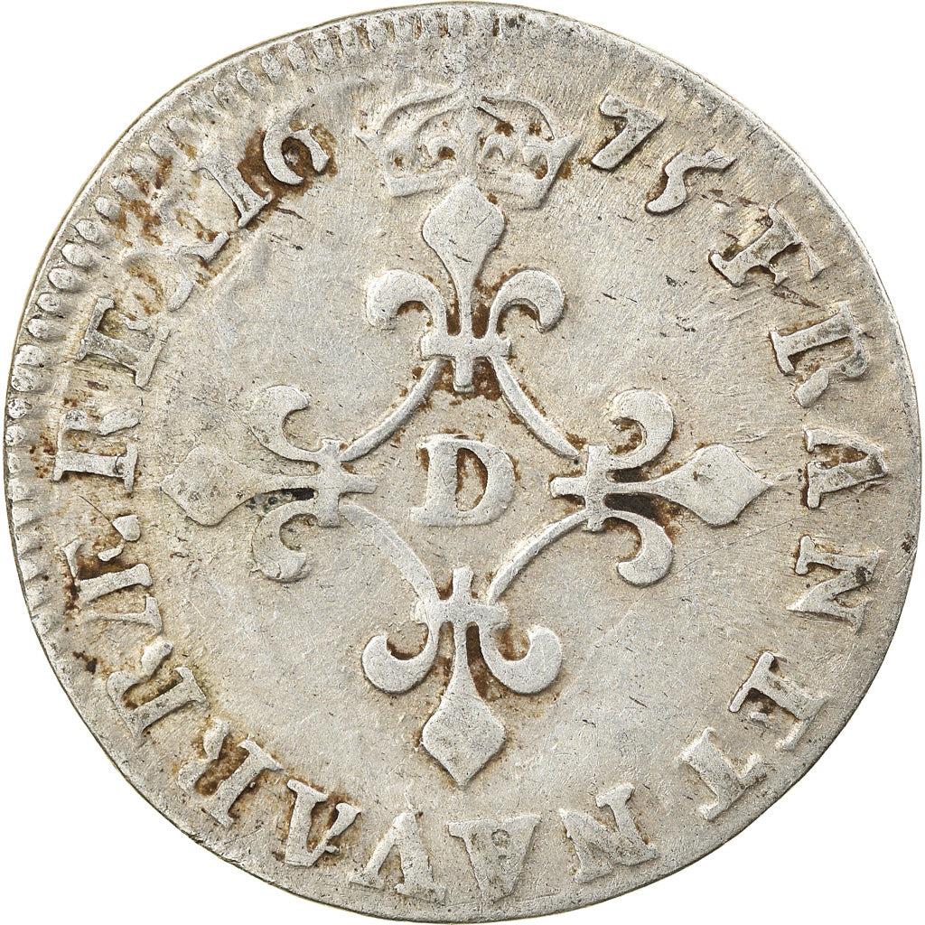 Coin, France, Louis XIV, 4 Sols des Traitants, 1675, Vimy, VF(30-35), Silver