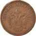 Monnaie, Italie, 10 Centisimi, 1852, Venezia, TTB, Bronze