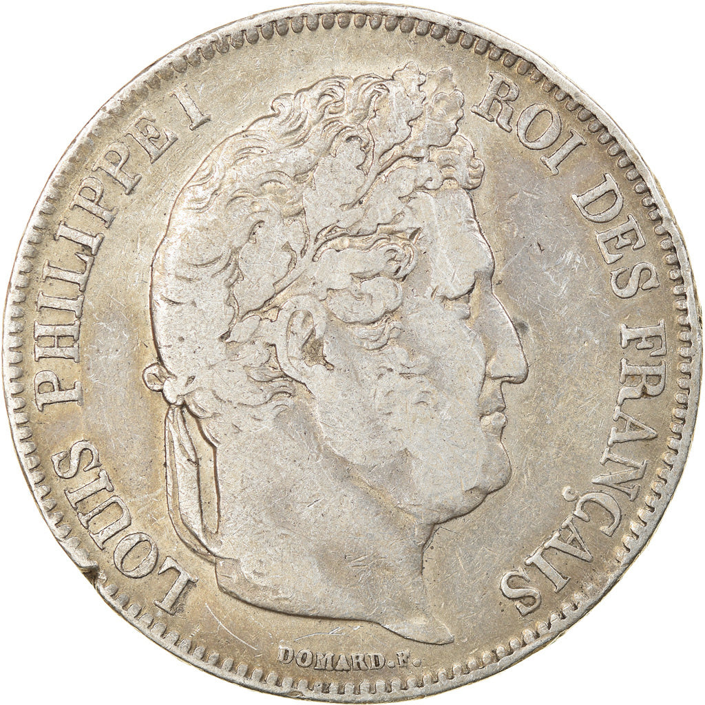 Coin, France, Louis-Philippe, 5 Francs, 1833, Perpignan, VF(30-35), Silver