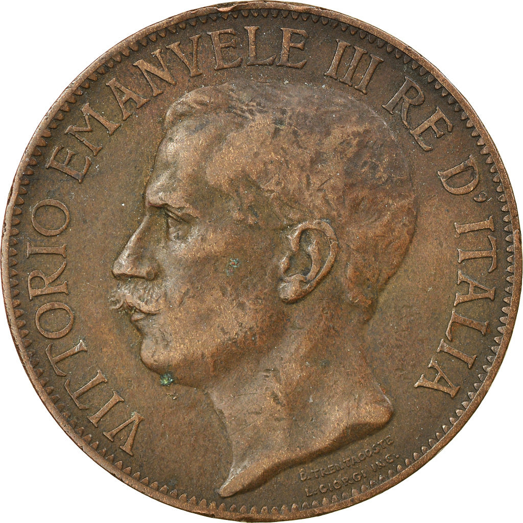 Coin, Italy, Vittorio Emanuele III, 10 Centesimi, 1911, Rome, VF(20-25), Bronze