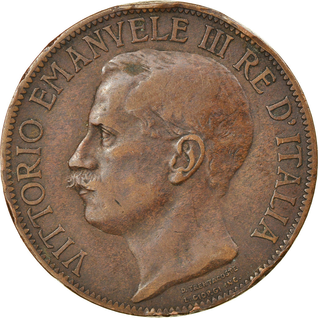 Münze, Italien, Vittorio Emanuele III, 10 Centesimi, 1911, Rome, S, Bronze