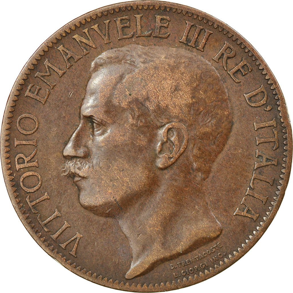 Coin, Italy, Vittorio Emanuele III, 10 Centesimi, 1911, Rome, VF(20-25), Bronze