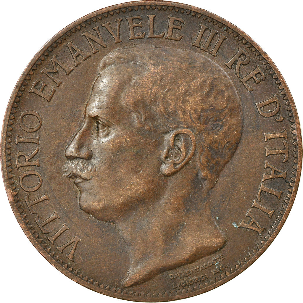Coin, Italy, Vittorio Emanuele III, 10 Centesimi, 1911, Rome, EF(40-45), Bronze