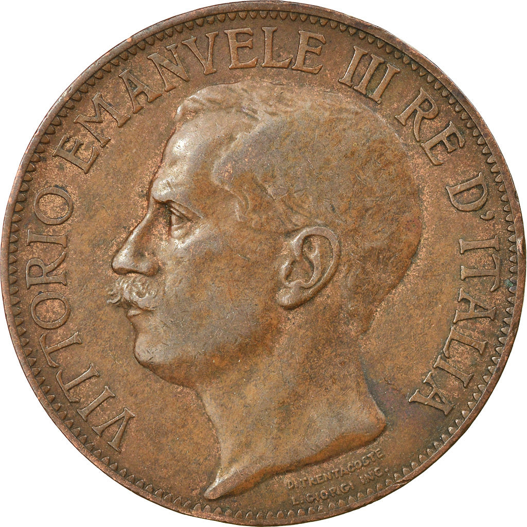 Münze, Italien, Vittorio Emanuele III, 10 Centesimi, 1911, Rome, SS, Bronze