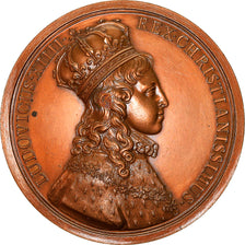 Francia, medalla, Sacre de Louis XIV, Reims, History, 1654, Molart, Restrike