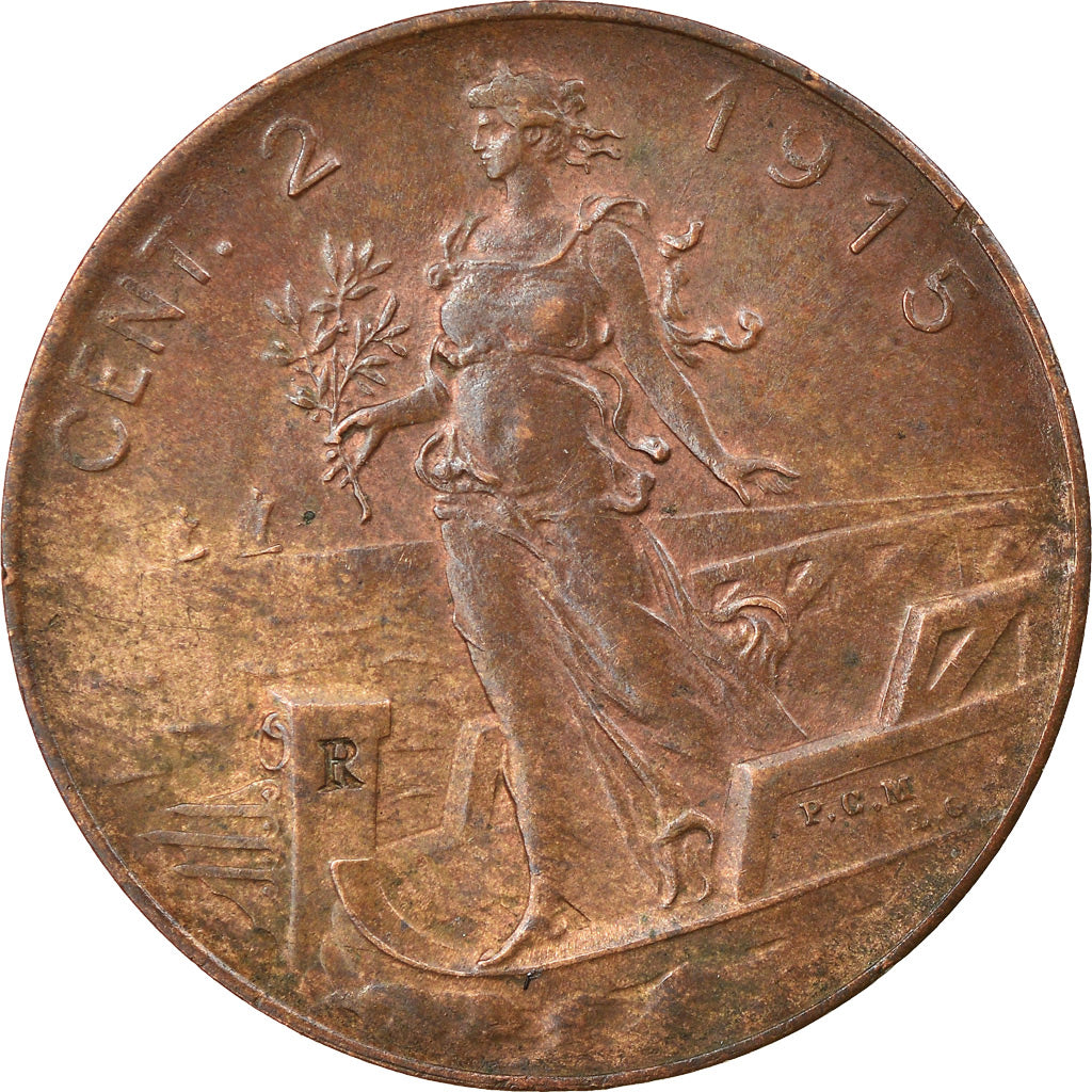 Münze, Italien, Vittorio Emanuele III, 2 Centesimi, 1915, Rome, SS+, Bronze