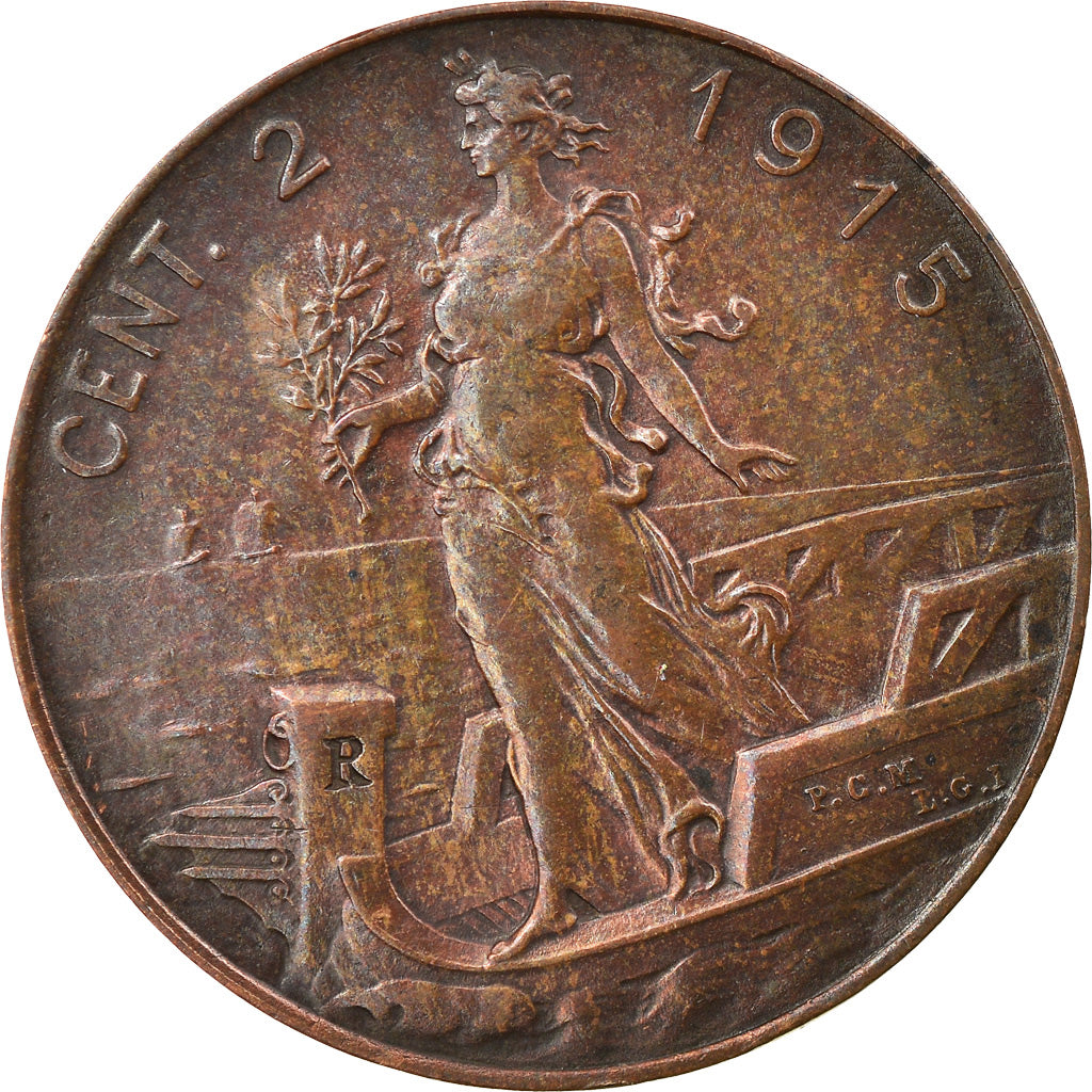 Monnaie, Italie, Vittorio Emanuele III, 2 Centesimi, 1915, Rome, TTB+, Bronze