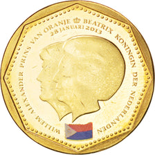 Coin, Netherlands Antilles, 5 Gulden, 2013, MS(63), Brass plated steel, KM:New