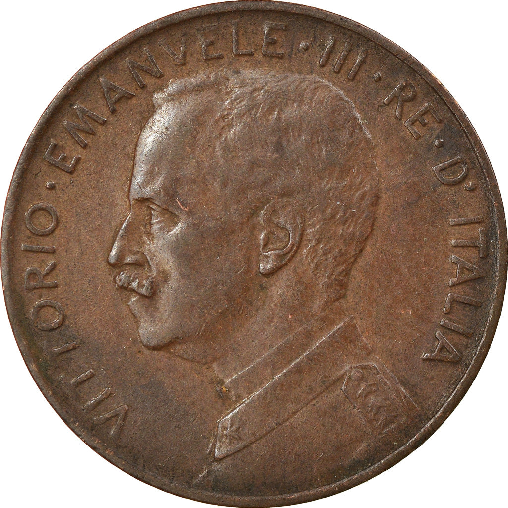Moneda, Italia, Vittorio Emanuele III, 2 Centesimi, 1917, Rome, MBC+, Bronce