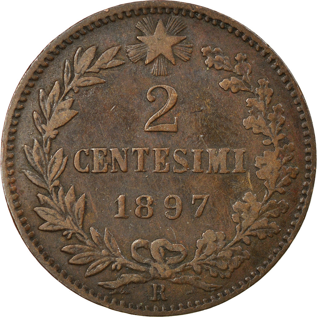 Coin, Italy, Umberto I, 2 Centesimi, 1897, Rome, VF(30-35), Copper, KM:30