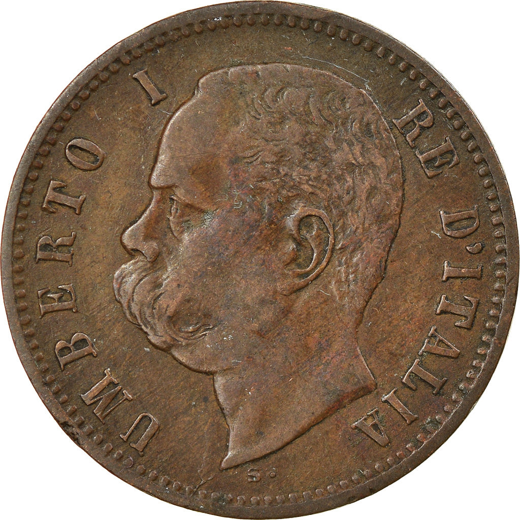 Moneta, Włochy, Umberto I, 2 Centesimi, 1897, Rome, AU(50-53), Miedź, KM:30