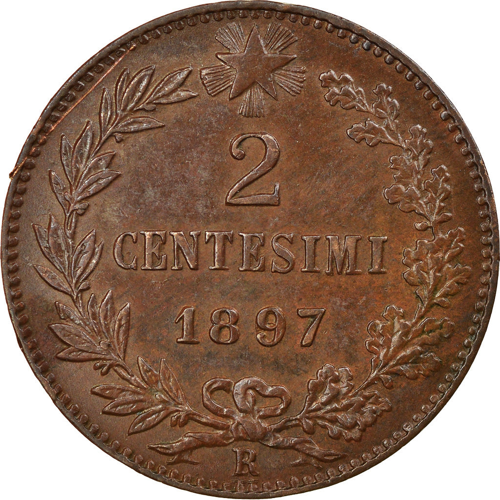 Coin, Italy, Umberto I, 2 Centesimi, 1897, Rome, MS(60-62), Copper, KM:30