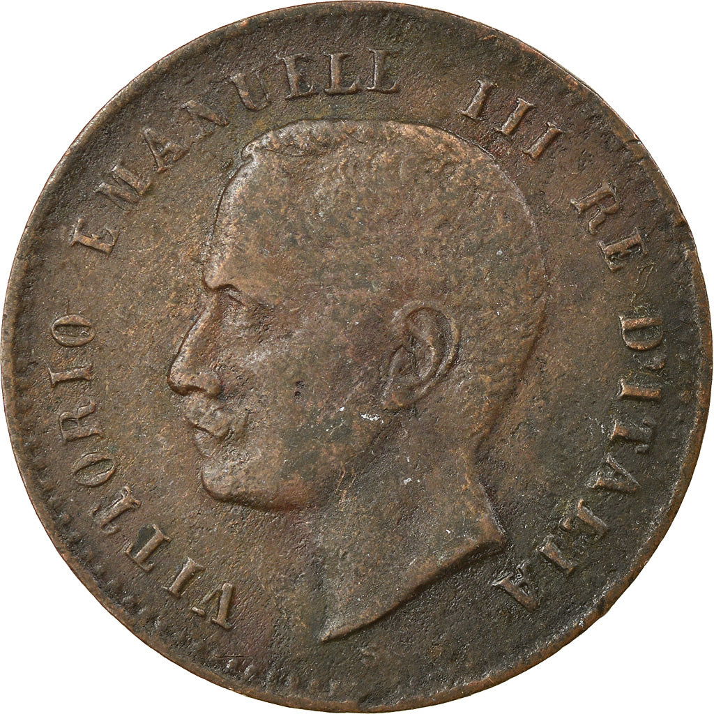 Coin, Italy, Vittorio Emanuele III, 2 Centesimi, 1908, Rome, VF(30-35), Bronze