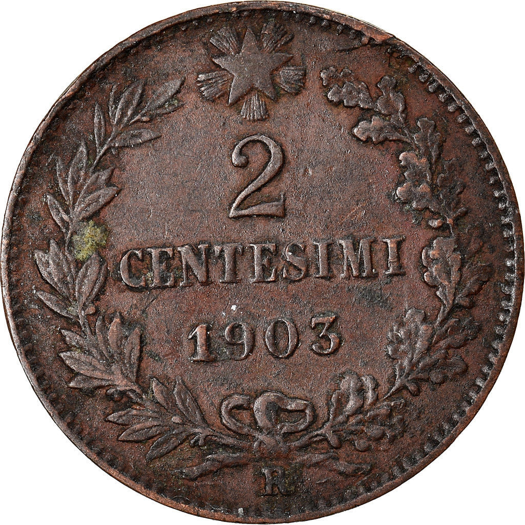 Moneta, Italia, Vittorio Emanuele III, 2 Centesimi, 1903, Rome, BB, Bronzo