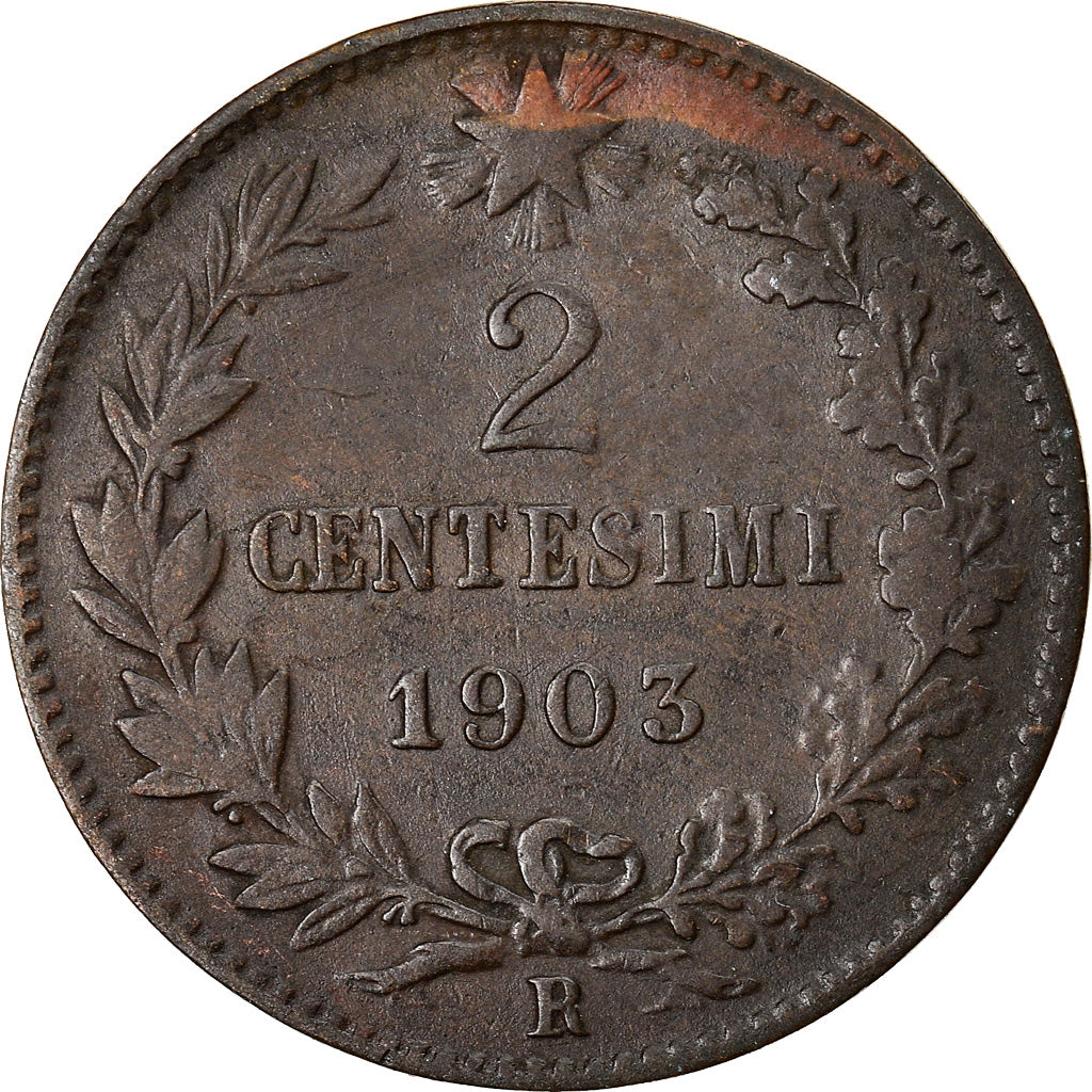 Coin, Italy, Vittorio Emanuele III, 2 Centesimi, 1903, Rome, AU(50-53), Bronze