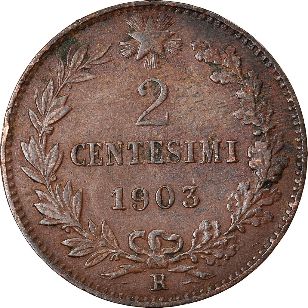 Coin, Italy, Vittorio Emanuele III, 2 Centesimi, 1903, Rome, AU(50-53), Bronze