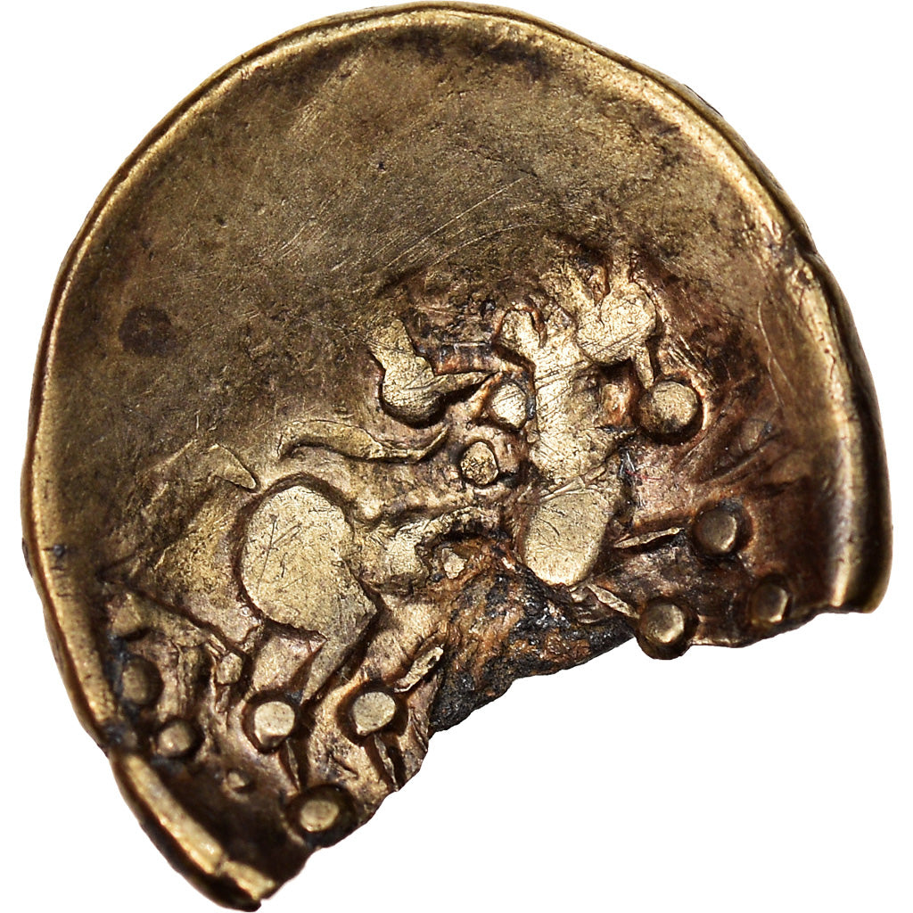 Münze, Helvetii, Quart de statere à la rouelle, Broken, S+, Electrum
