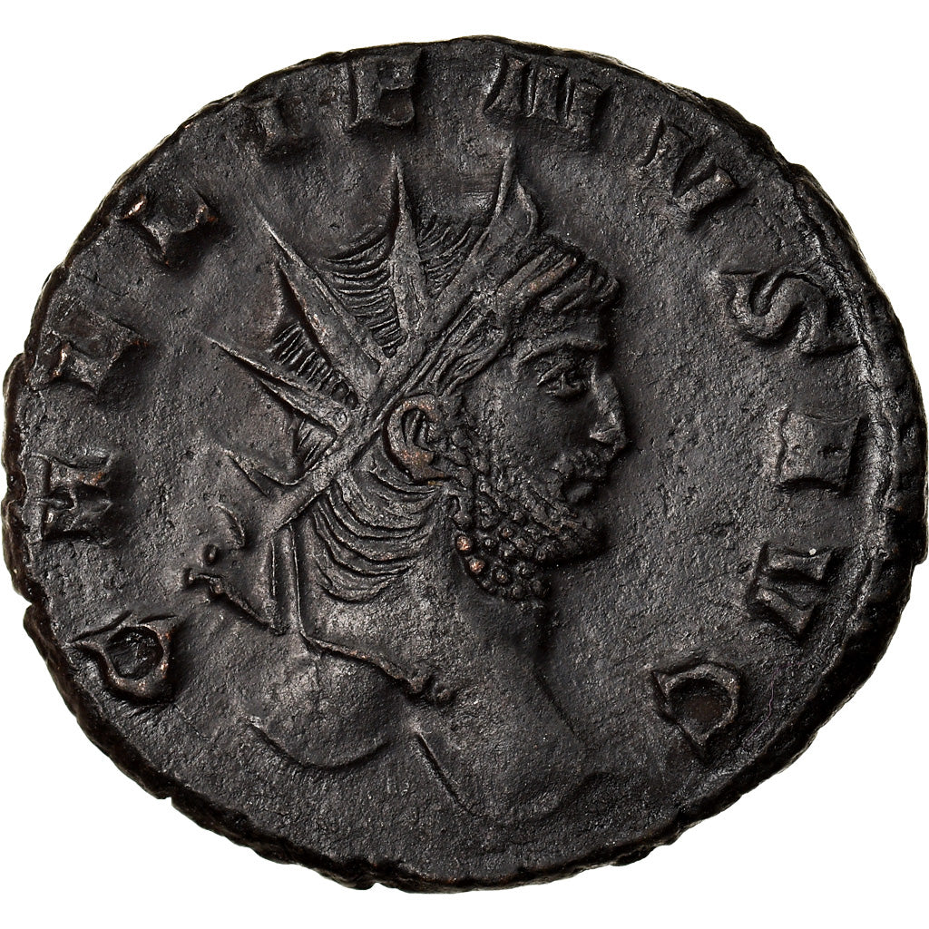 Coin, Gallienus, Antoninianus, AD 260-268, Rome, AU(55-58), Billon, RIC:207