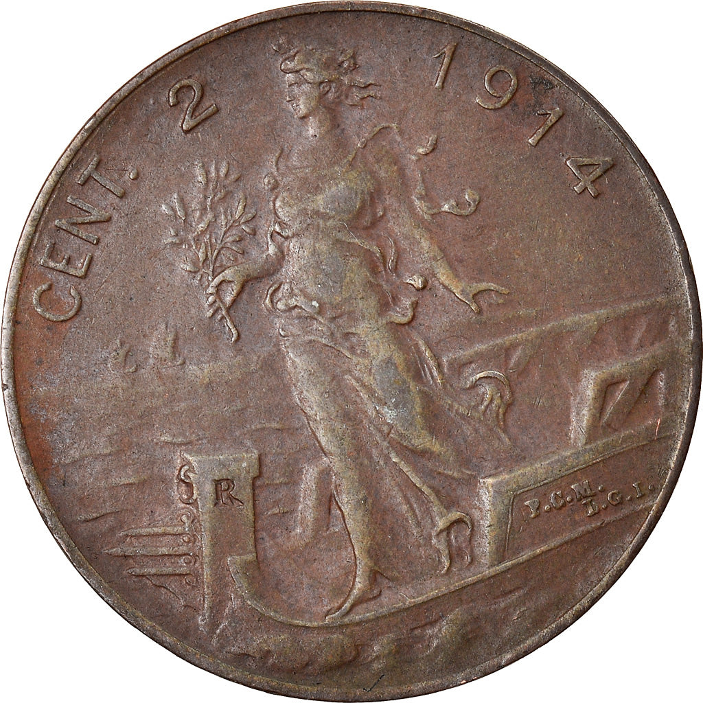 Münze, Italien, Vittorio Emanuele III, 2 Centesimi, 1914, Rome, SS+, Bronze
