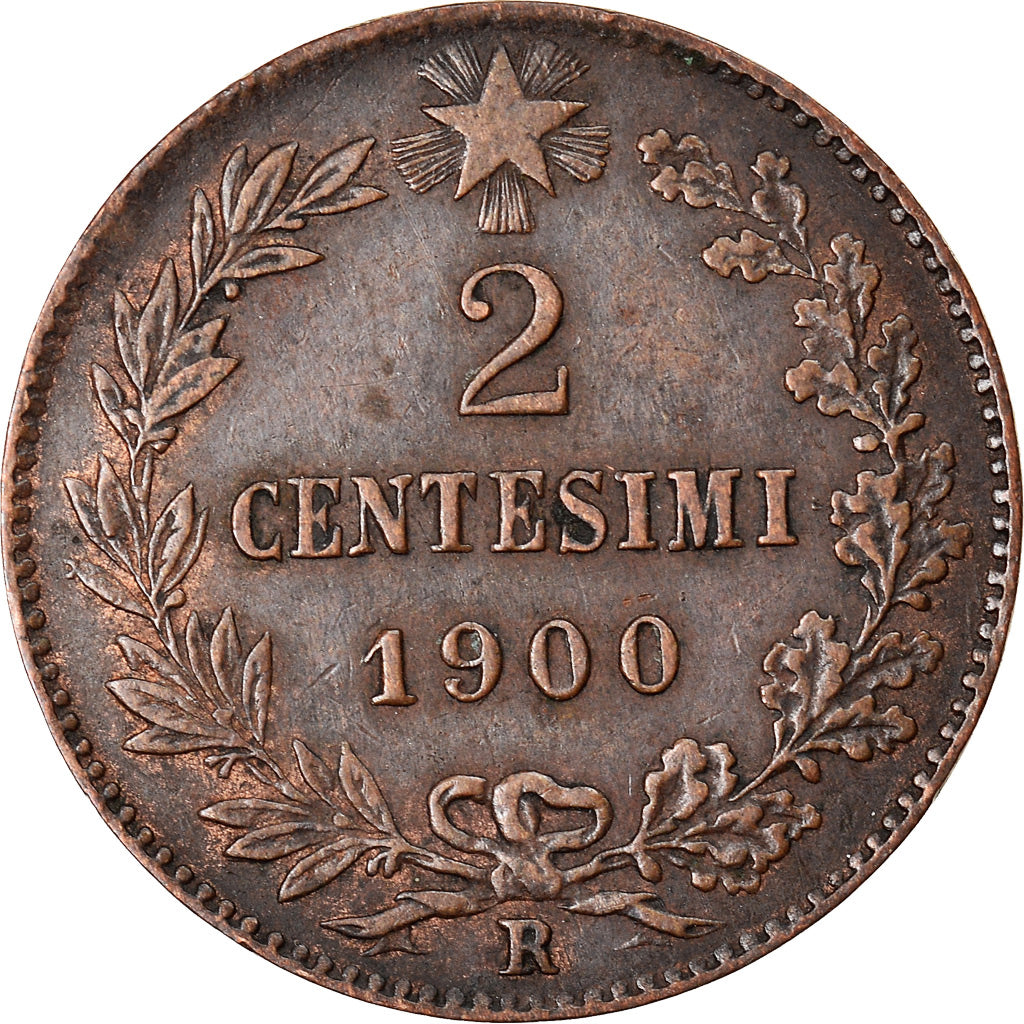 Moneta, Italia, Umberto I, 2 Centesimi, 1900, Rome, BB+, Rame, KM:30