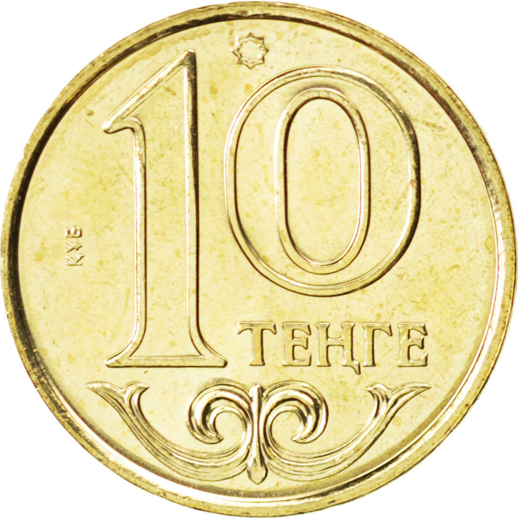 KAZAKHSTAN, 10 Tenge, 2012, KM #25, MS(63), Nickel-Brass, 19.6, 2.71
