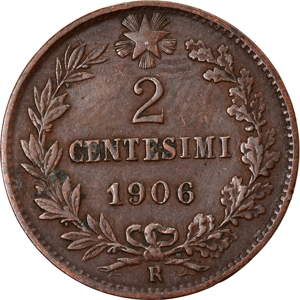 Moneta, Italia, Vittorio Emanuele III, 2 Centesimi, 1906, Rome, BB, Bronzo