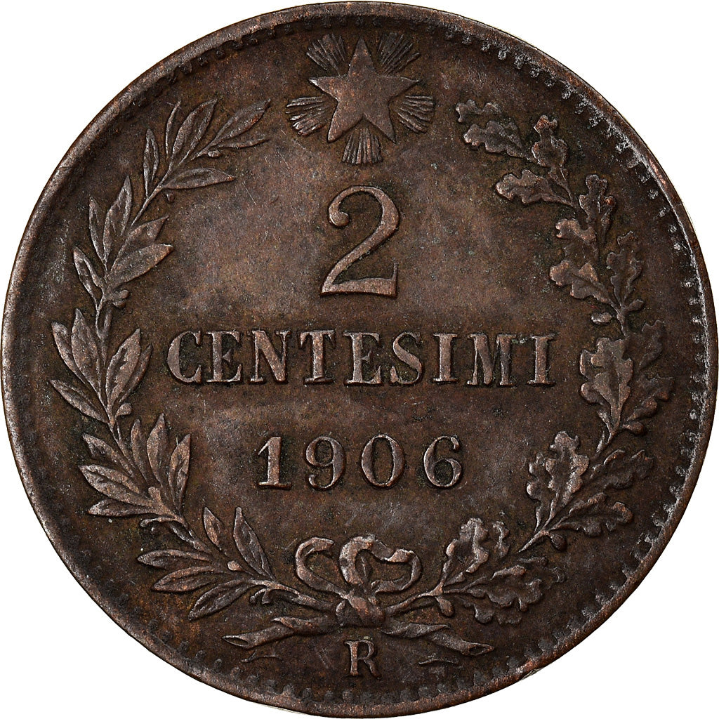 Münze, Italien, Vittorio Emanuele III, 2 Centesimi, 1906, Rome, SS+, Bronze