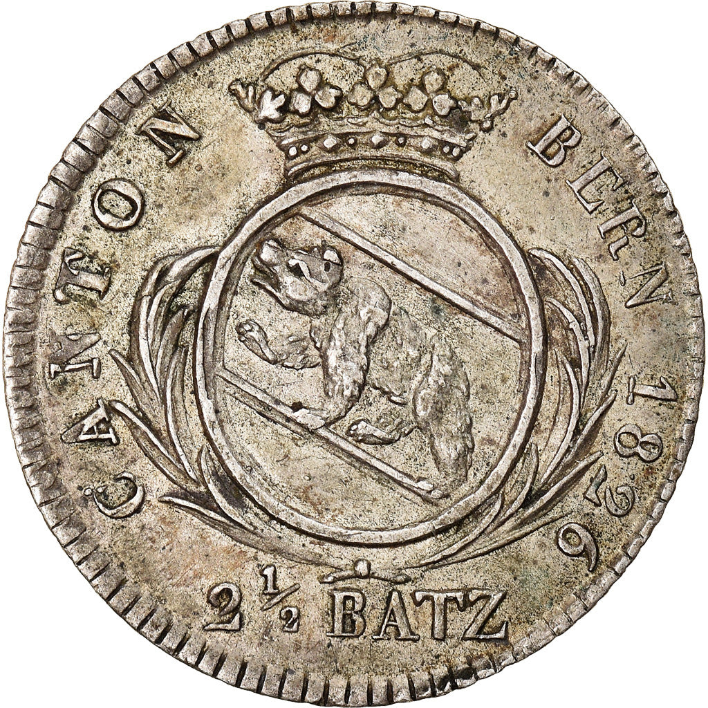 Moneda, Suiza, 2 1/2 Batzen, 1826, Bern, MBC+, Vellón, KM:195.1