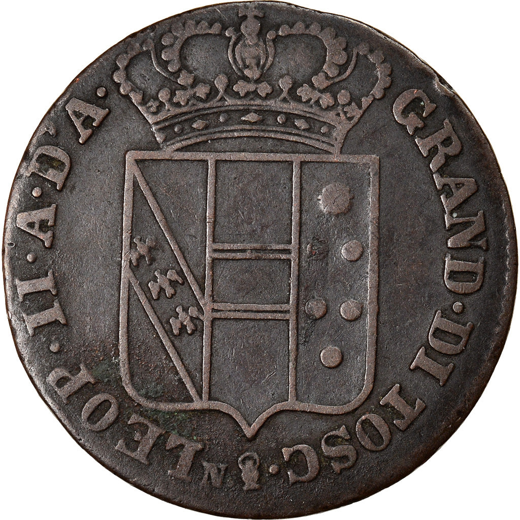 Coin, ITALIAN STATES, TUSCANY, Leopold II, 3 Quattrini, 1851, Florence