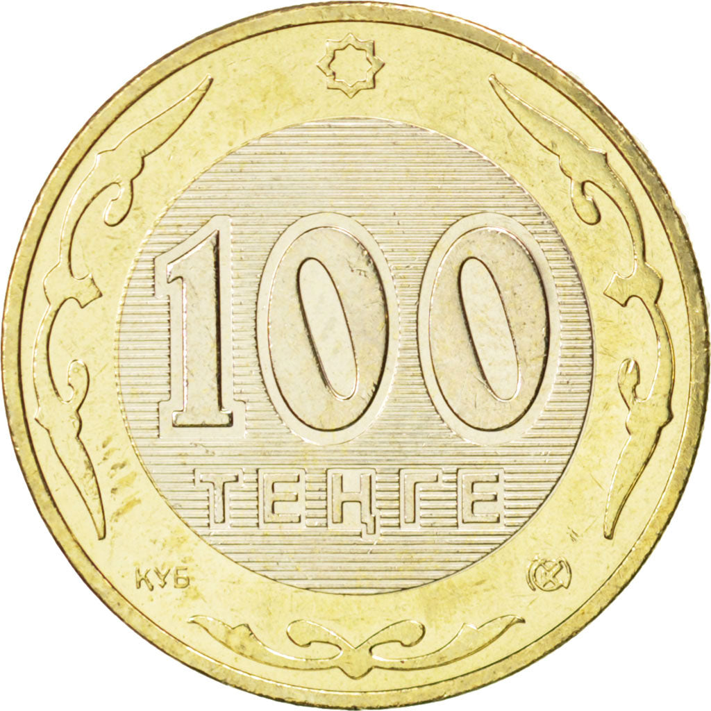 Coin, Kazakhstan, 100 Tenge, 2005, MS(63), Bi-Metallic, KM:39