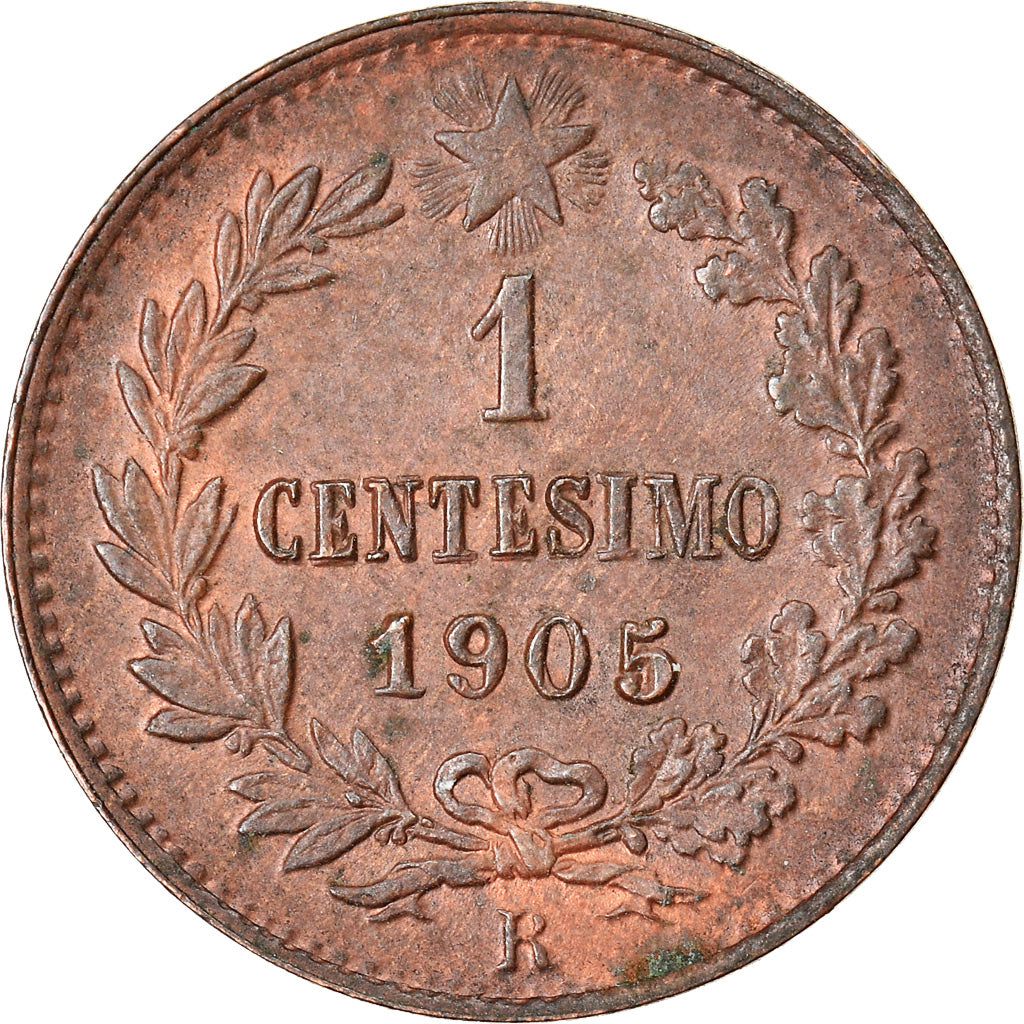 Moeda, Itália, Vittorio Emanuele III, Centesimo, 1905, Rome, AU(55-58), Bronze