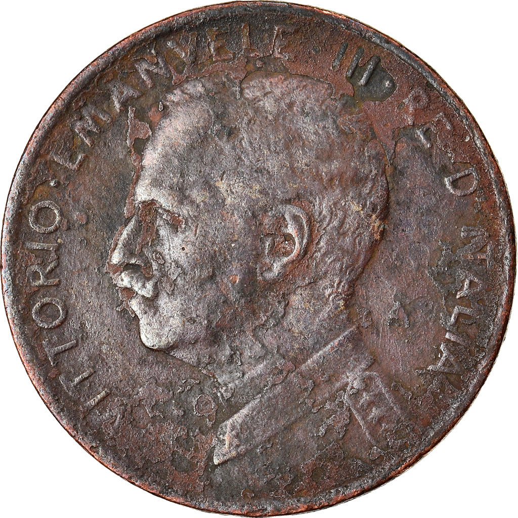 Moeda, Itália, Vittorio Emanuele III, Centesimo, 1917, Rome, VF(20-25), Bronze