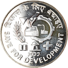 INDIA-REPUBLIC, 50 Rupees, 1977, Mumbai, Bombay, MS(64), Silver, KM:258