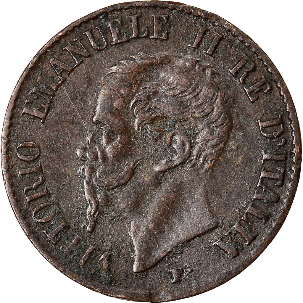 Coin, Italy, Vittorio Emanuele II, Centesimo, 1861, Milan, VF(20-25), Copper