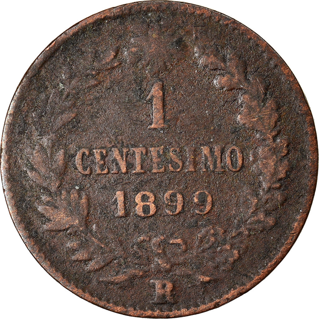 Moneta, Włochy, Umberto I, Centesimo, 1899, Rome, VF(30-35), Miedź, KM:29