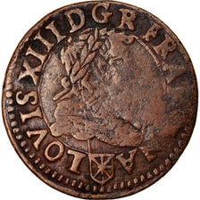 Coin, France, Louis XIII, Double tournois de Navarre, Double Tournois, 1635