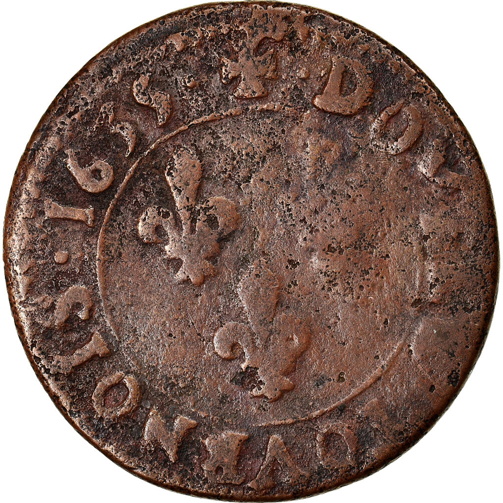 Moeda, França, Louis XIII, Double tournois de Navarre, Double Tournois, 1635