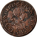 Monnaie, France, Louis XIII, Double tournois, buste enfantin, Double Tournois