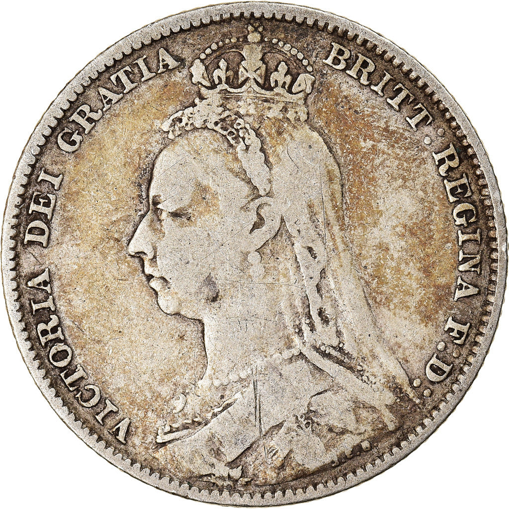 Coin, Great Britain, Victoria, Shilling, 1891, VF(20-25), Silver, KM:774