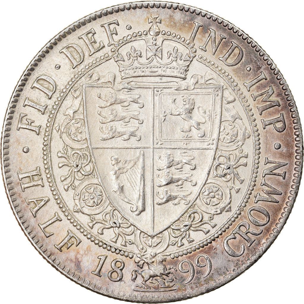 Coin, Great Britain, Victoria, 1/2 Crown, 1899, MS(63), Silver, KM:782